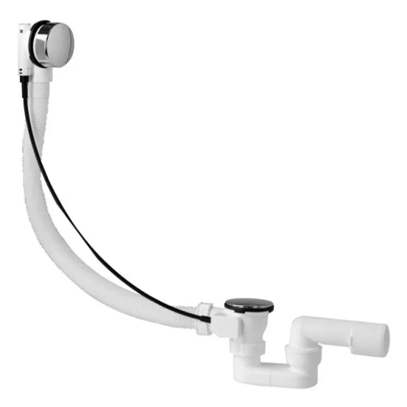 Слив полуавтоматический ванны CHROME, 40/50, L = 61 см