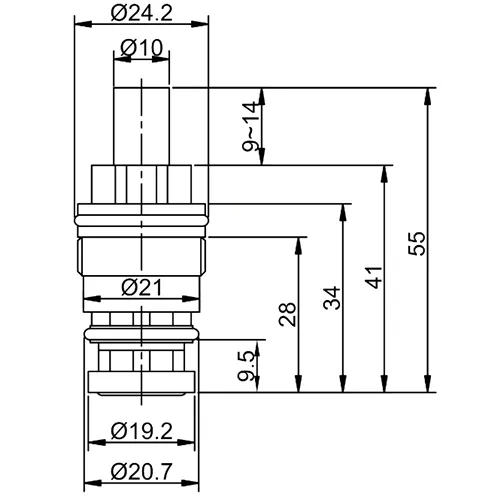 Кран-букс для кнопочного нажима FRAP F52-11