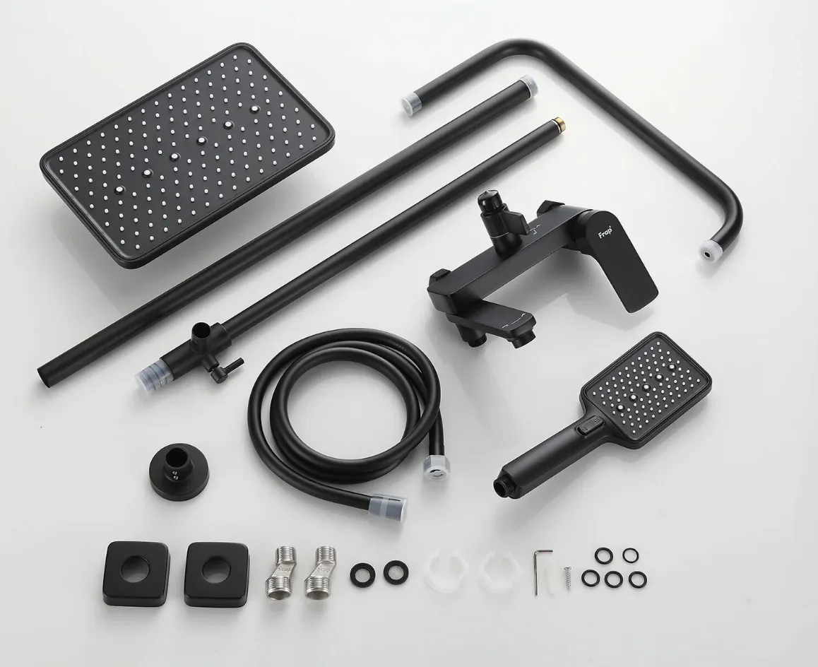 Душевая система черная Frapp F2486-6