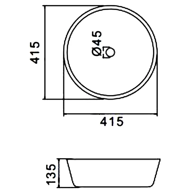Раковина белая к столешнице Gappo (415*415*135mm) в магазинах СантехГид