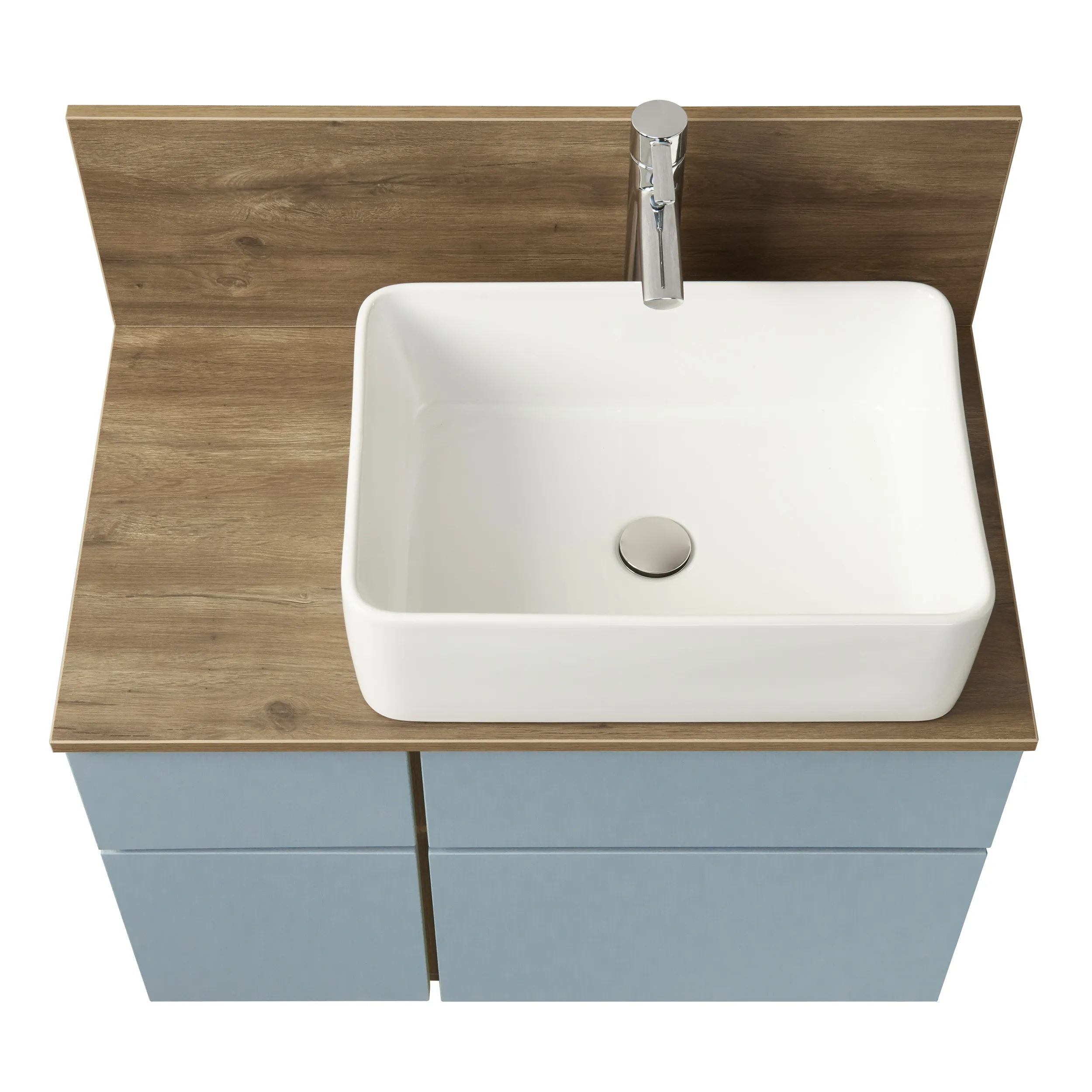 Столешница под раковину AQUATON с панелью Мишель 80 дуб рустикальный ВЛДСП 1A256603MIDR0