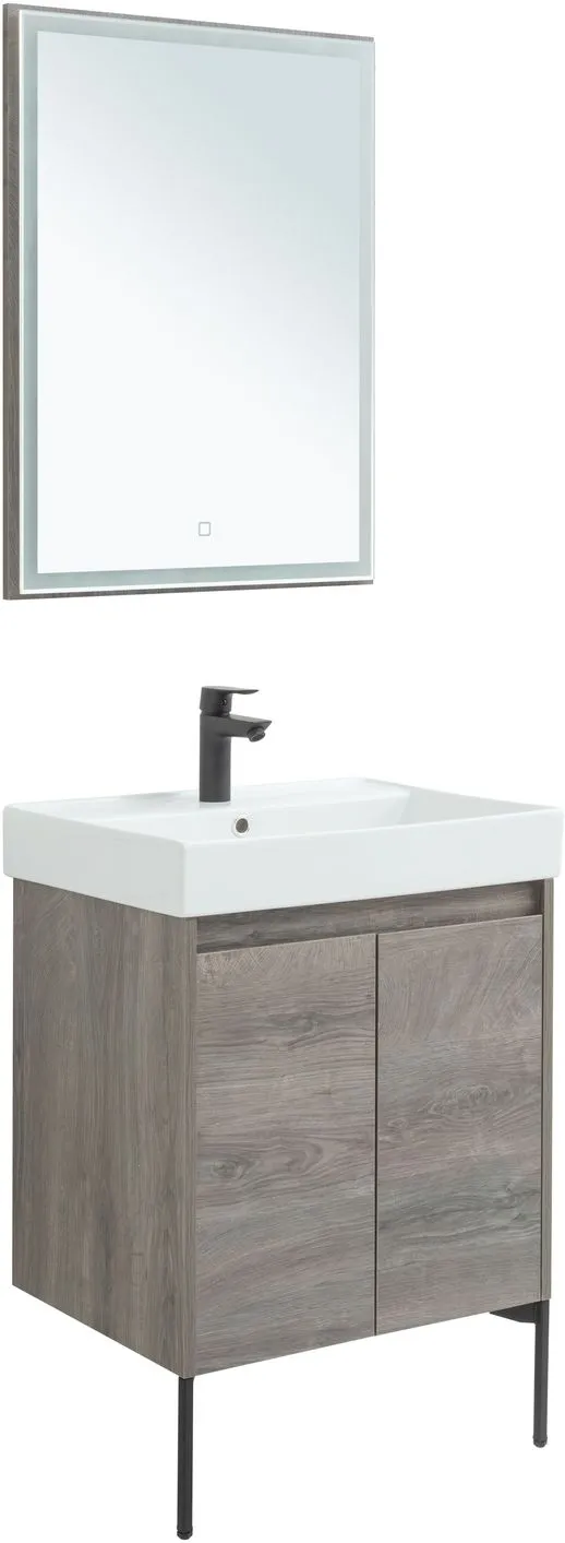 Комплект мебели для ванной Aquanet Nova Lite 60 дуб рошелье (2 дверцы)