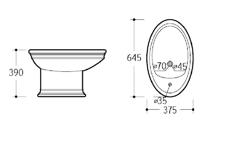 Биде напольное Puro