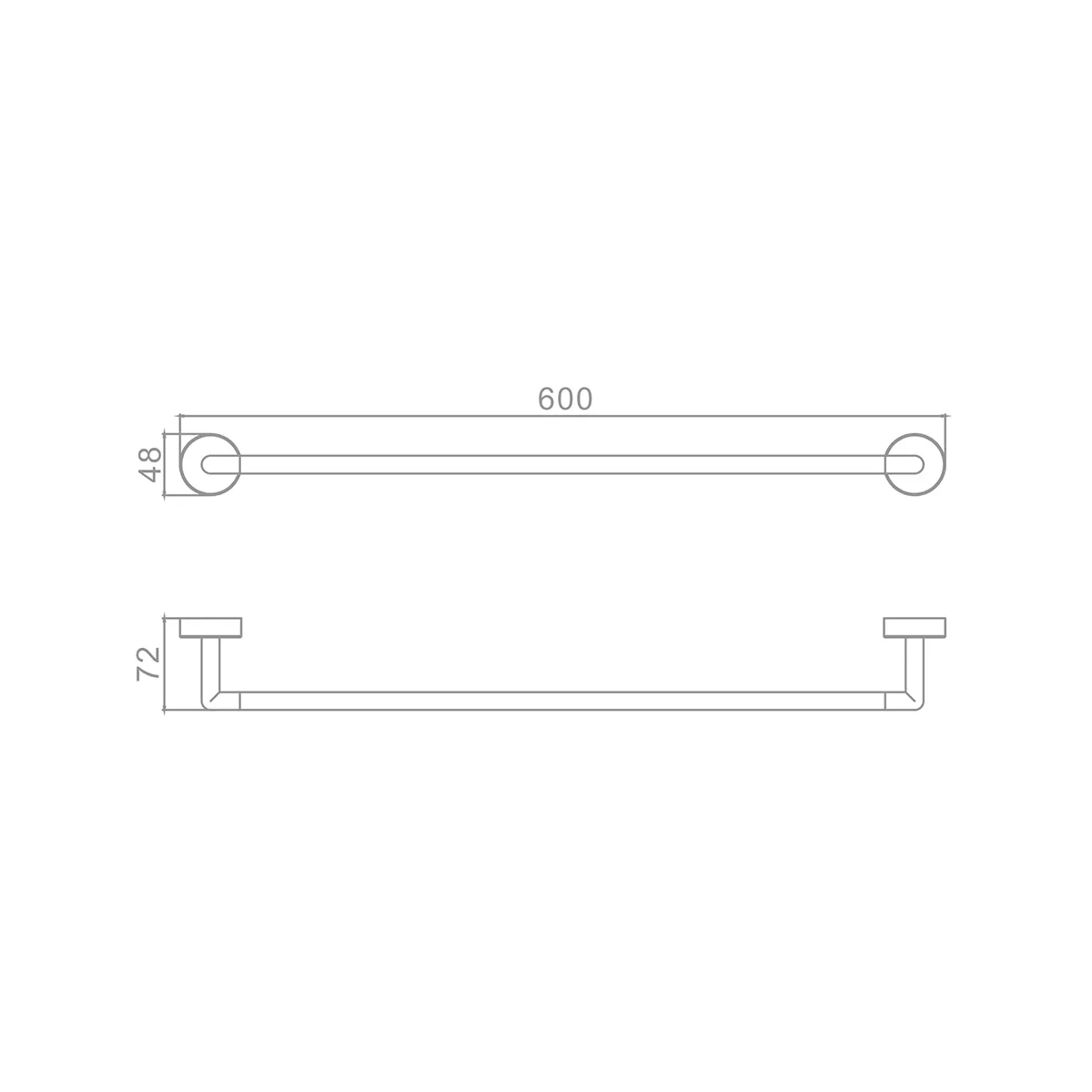 Полотенцедержатель Raglo R320.01.03 одинарный  60 см,сатин золотой