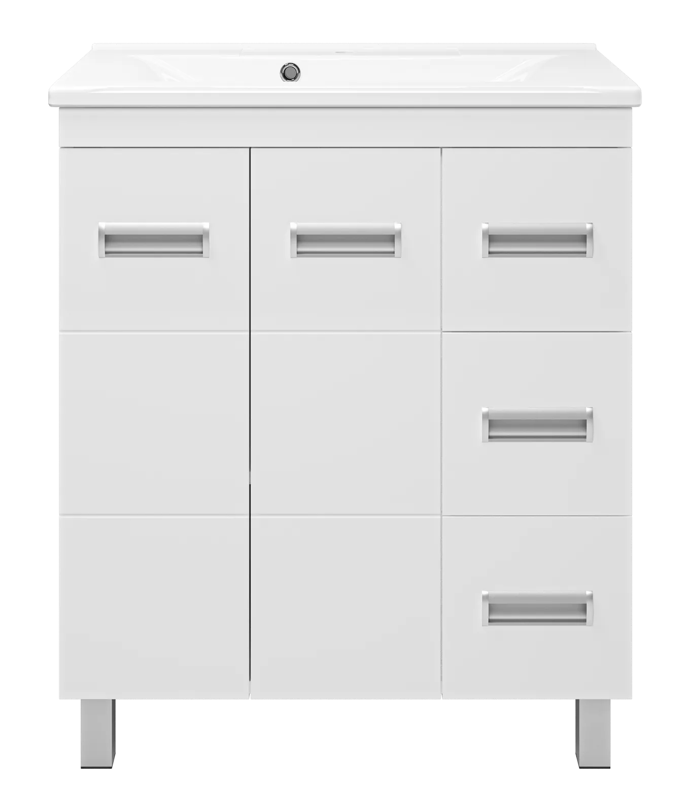 Тумба прямая Селена -75 с 3 ящ.+ рак-на (компл.)