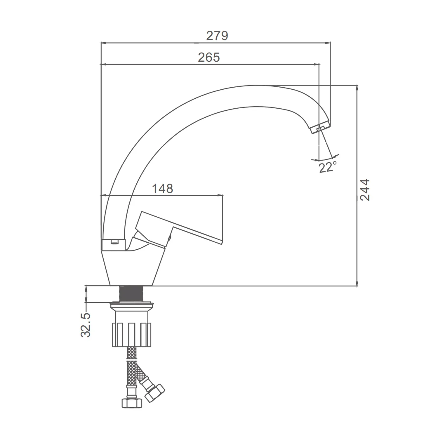 Смеситель Prohanss для кухни