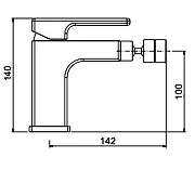 Смеситель для биде чёрный GAPPO G5017-6