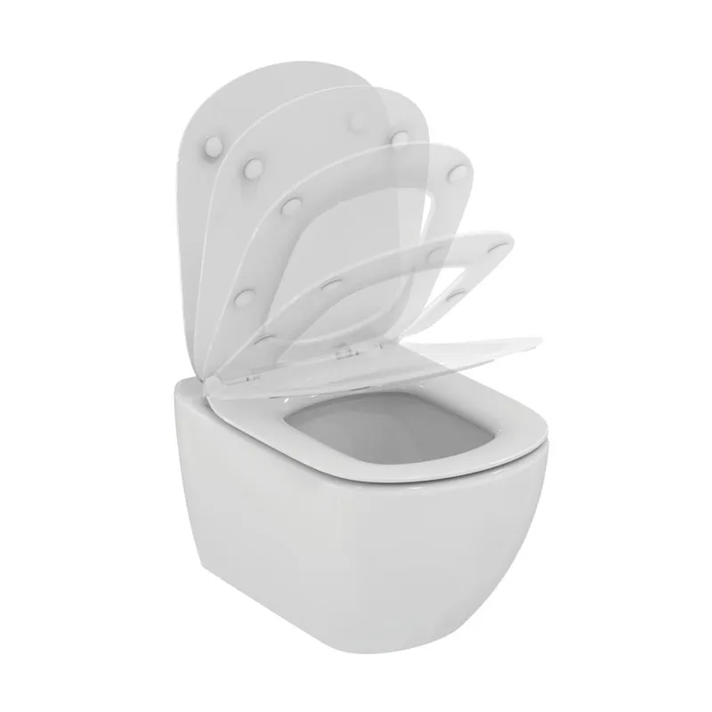 TESI Silk White (Белый шёлк)AquaBlade® Подвесной унитаз, сидение и крышка заказывается допо T0079V1