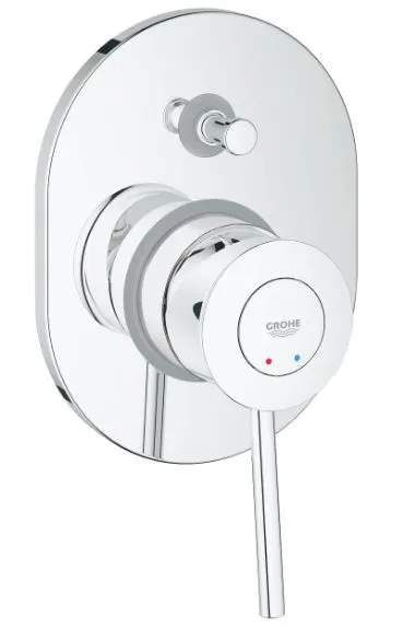 Смеситель для ванны (внешняя и встраиваемая части) BauClassic, хром 29047000