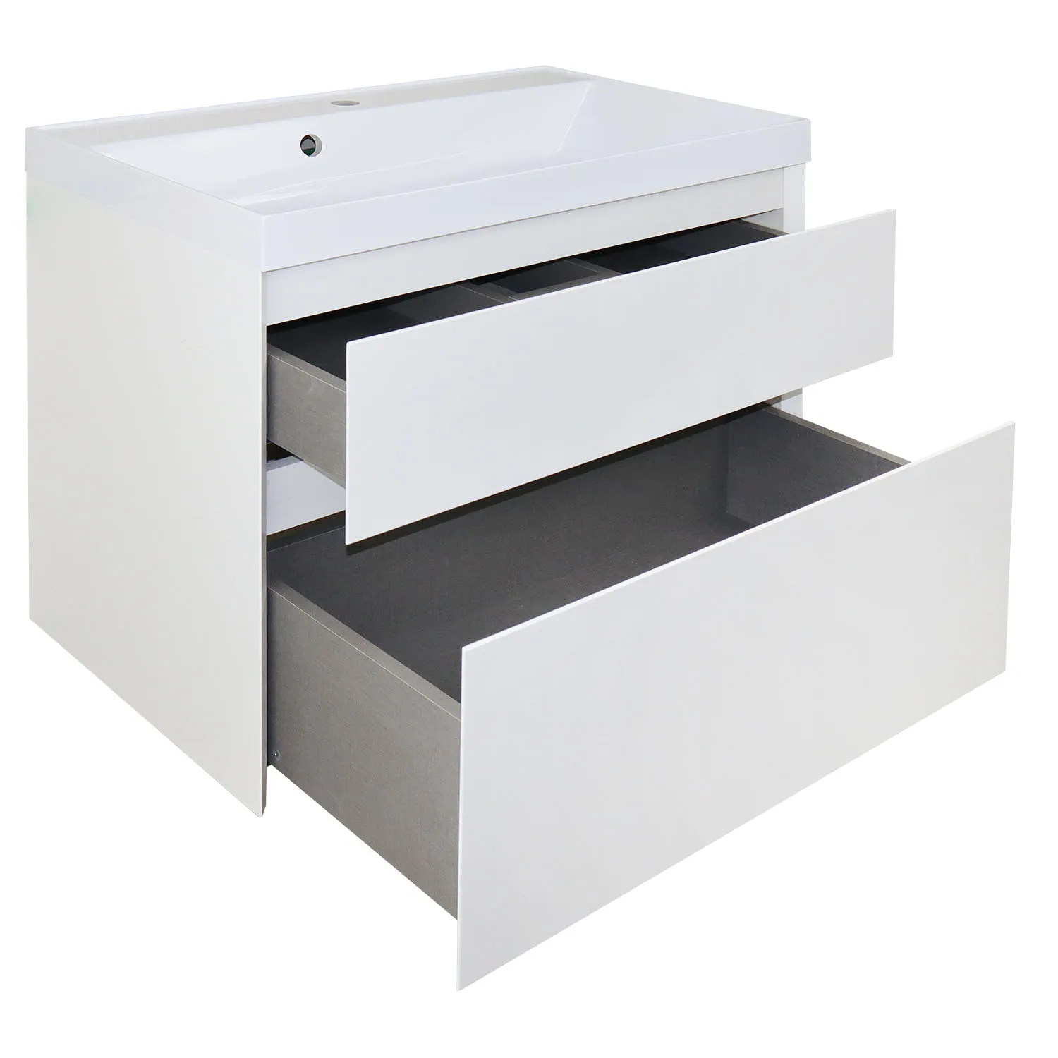 Комплект тумба Azario Velluto 80 800х450х660 подвесная, с раковиной Slim 80, белый матовый () CS00088603