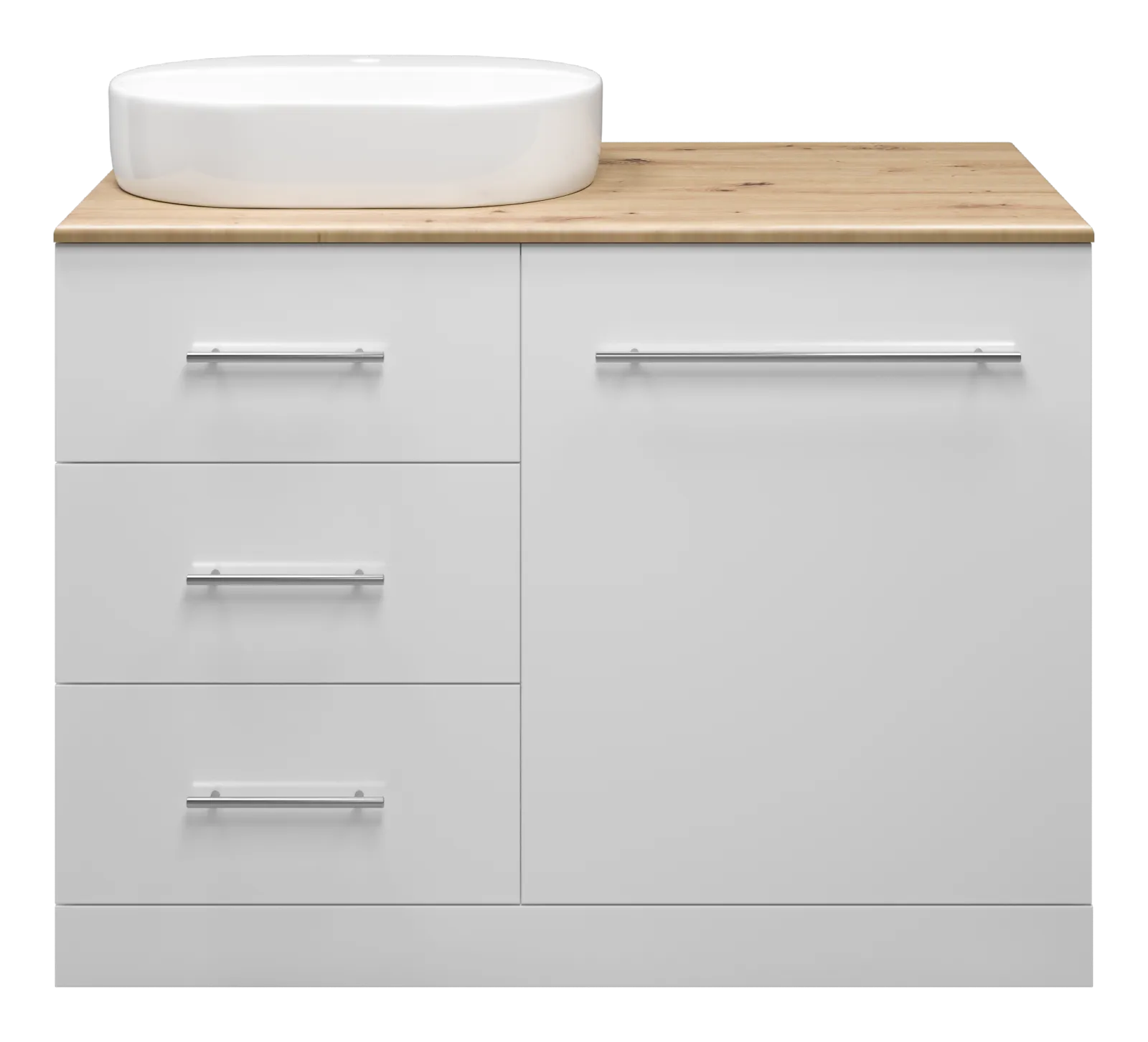 Тумба Misty Респект 120 под стиральную машину левая с раковной