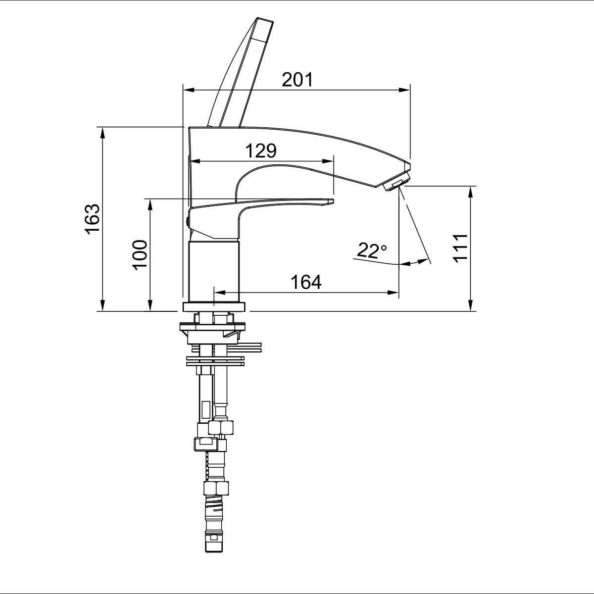 Смеситель Raglo на борт ванны врезной монолитный, хром R01.31