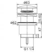Донный клапан автомат белый FRAP F62-6 в магазинах СантехГид