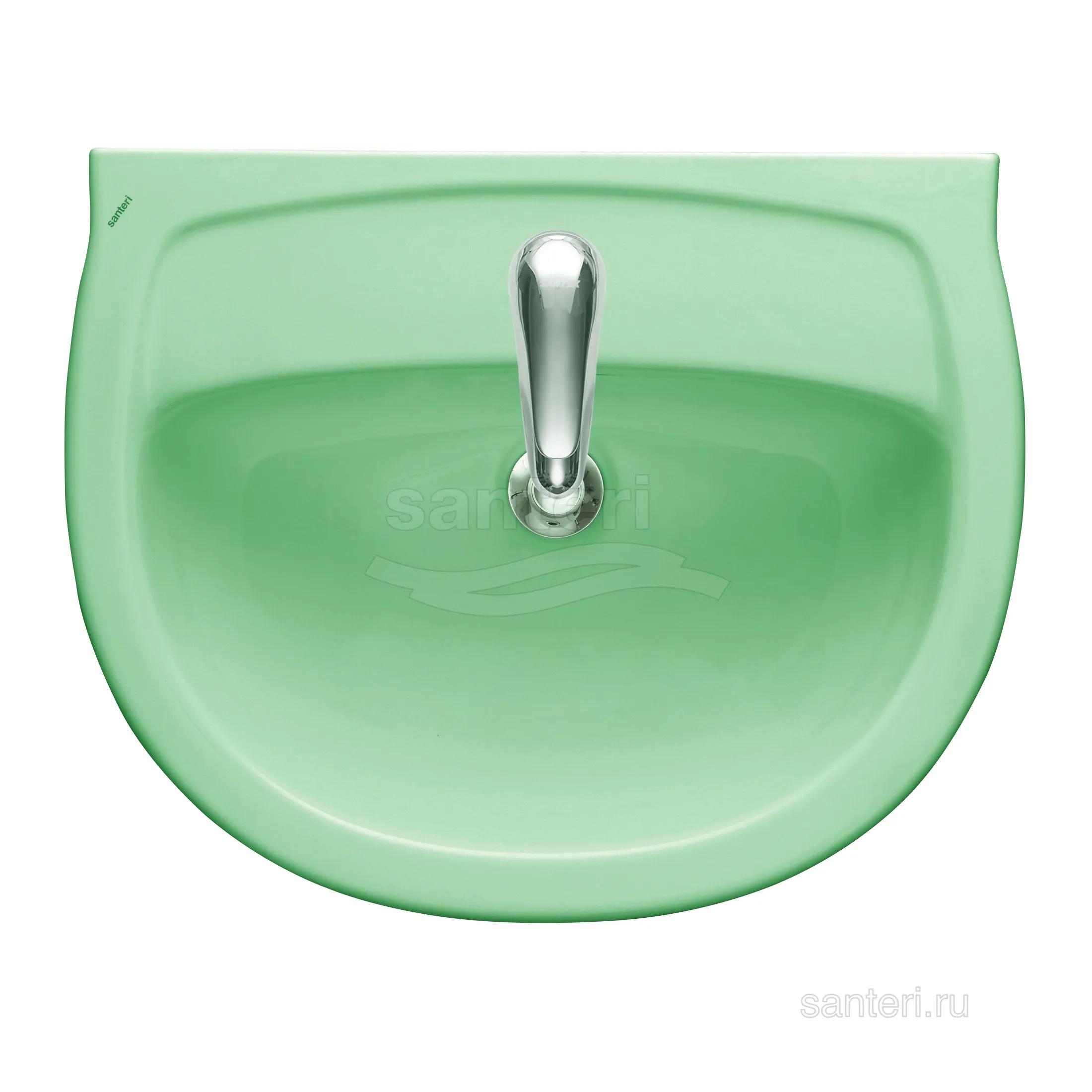 Раковина Santeri Версия с переливом салатовый 131115S0411B0 в магазинах СантехГид