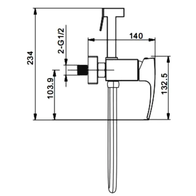 Смеситель для душа с гигиенической лейкой оруж.сталь GAPPO G2007-9