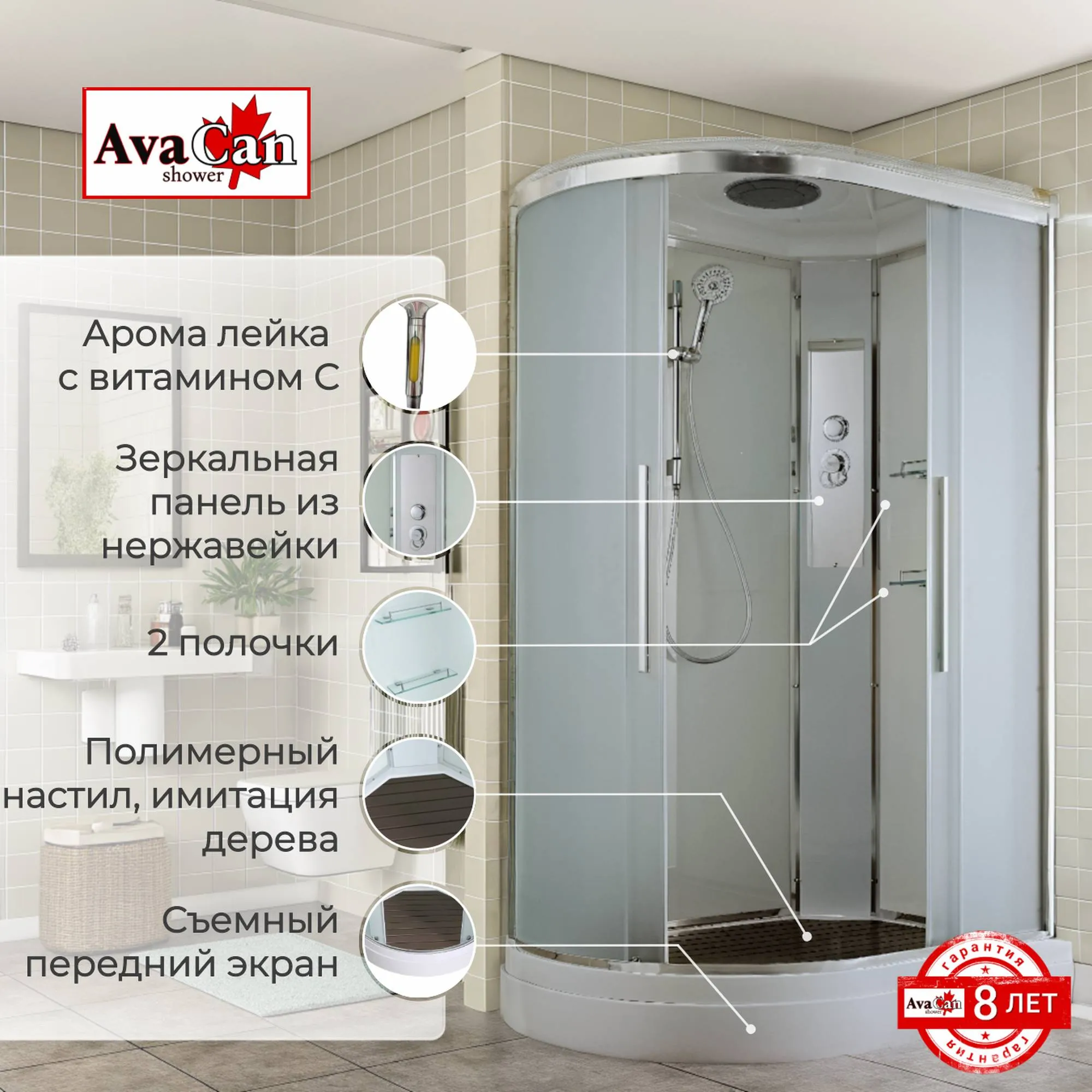 Душевая кабина EM2811R стандартная