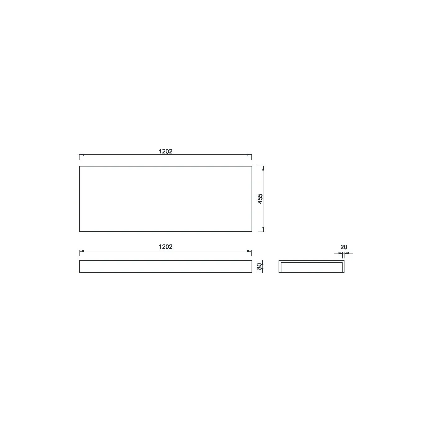 Столешница прямая FLAT 120см