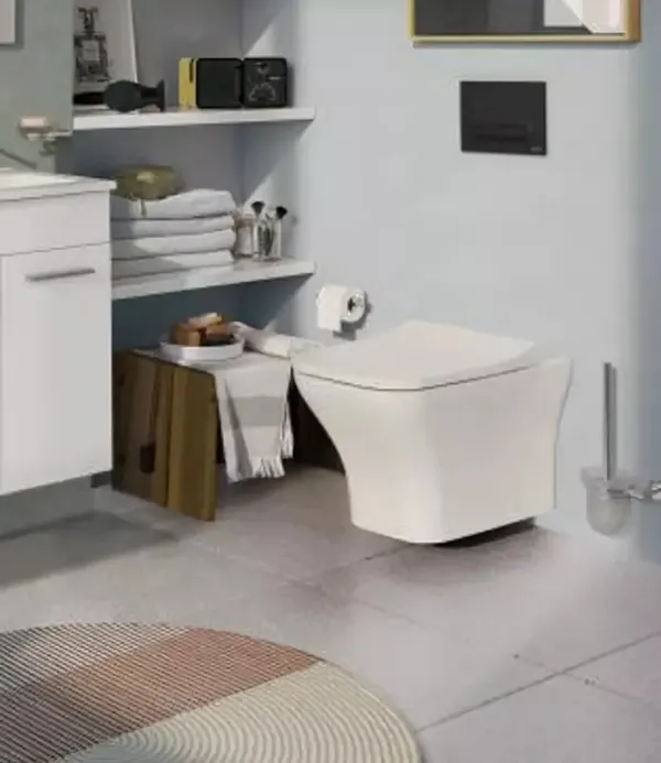 Zentrum Square Подвесной безободковый SmoothFlush унитаз без сиденья 7484B003-0075