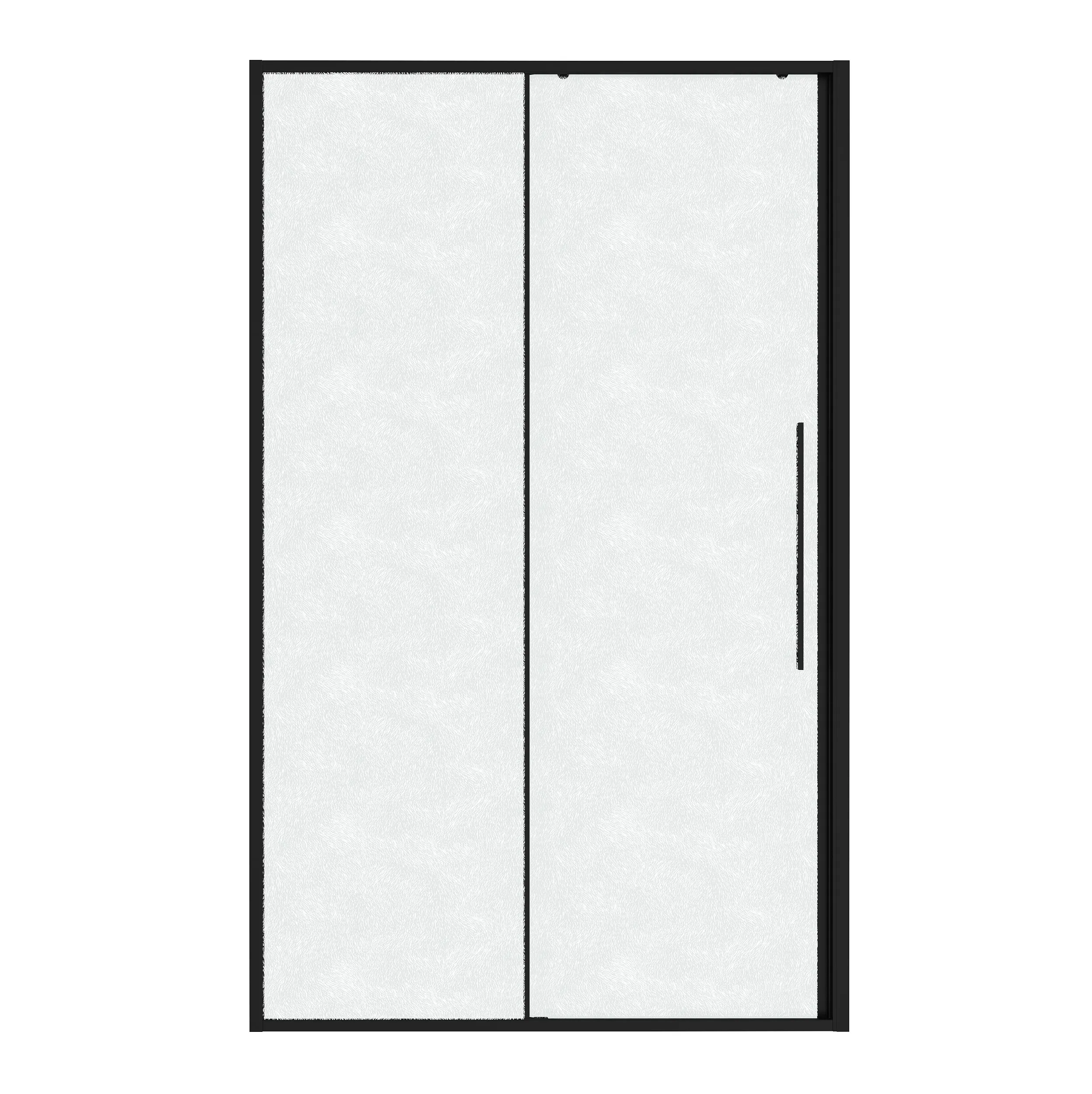 Дверь в нишу Niagara Nova a (120х195) черный матовый,раздвижная влево,стекло шиншилла,1 место NG-84-L12CHB 