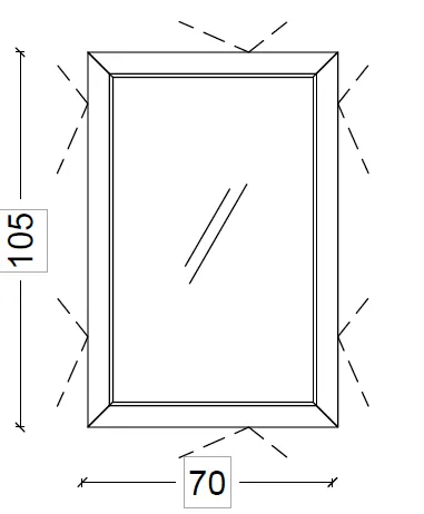 Зеркало Dolce Лиловый 105x70см 