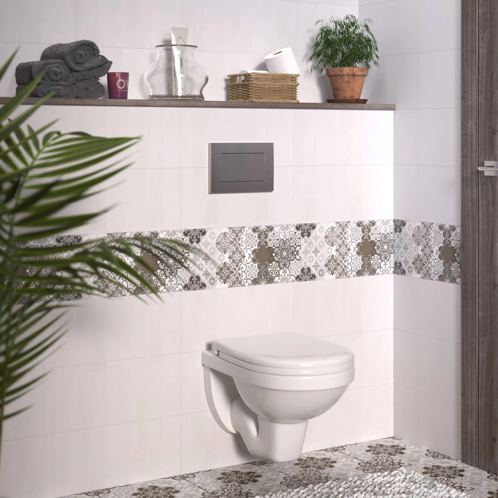 АТОМ 410  кнопка Хром матовый