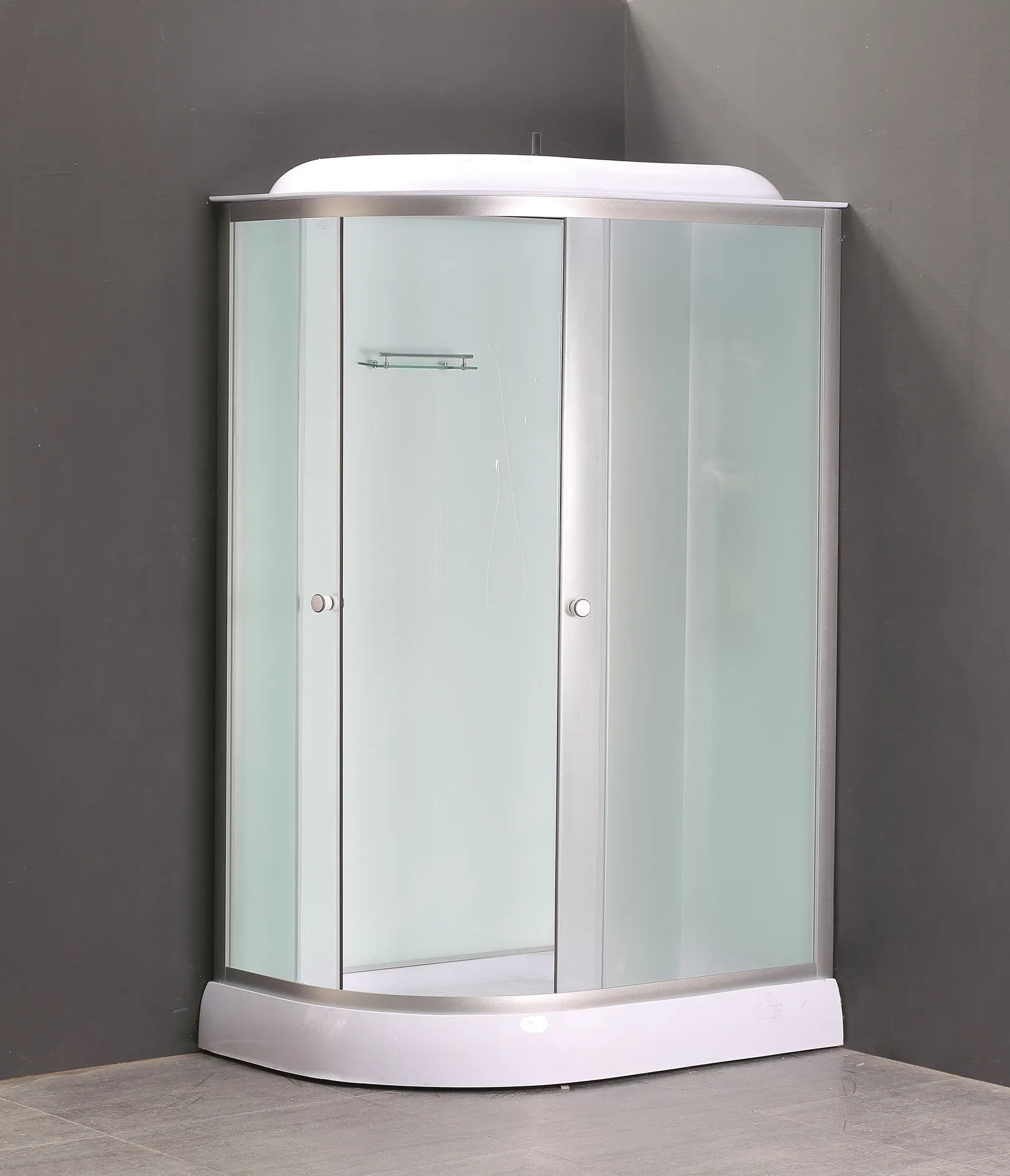 Душевая кабина LORANTO 120х80х215 с низким поддоном 13 см, белое закаленное стекло 4 мм, профиль хром () CS-66121R F 120