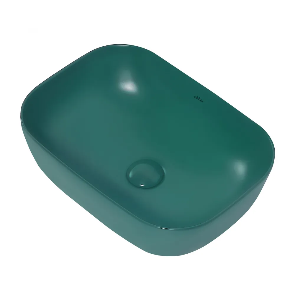 Раковина накладная ABBER Rechteck AC2200MBG темно-зеленая матовая в магазинах СантехГид