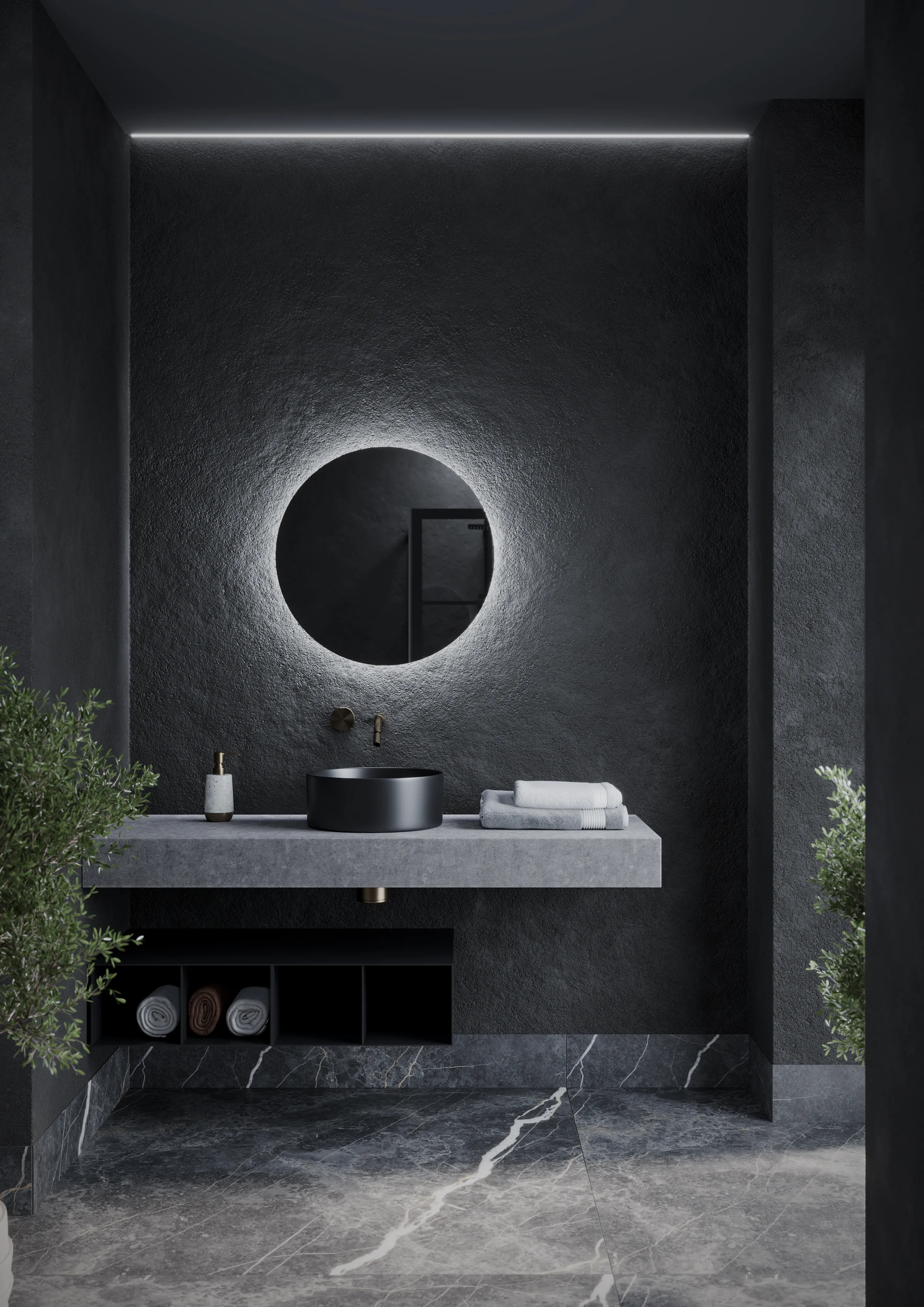 Зеркало Sancos Сфера / Sfera SF600 60x60 светодиодная подсветка 