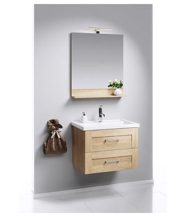 Подвесная тумба в цвете дуб сонома с двумя ящиками