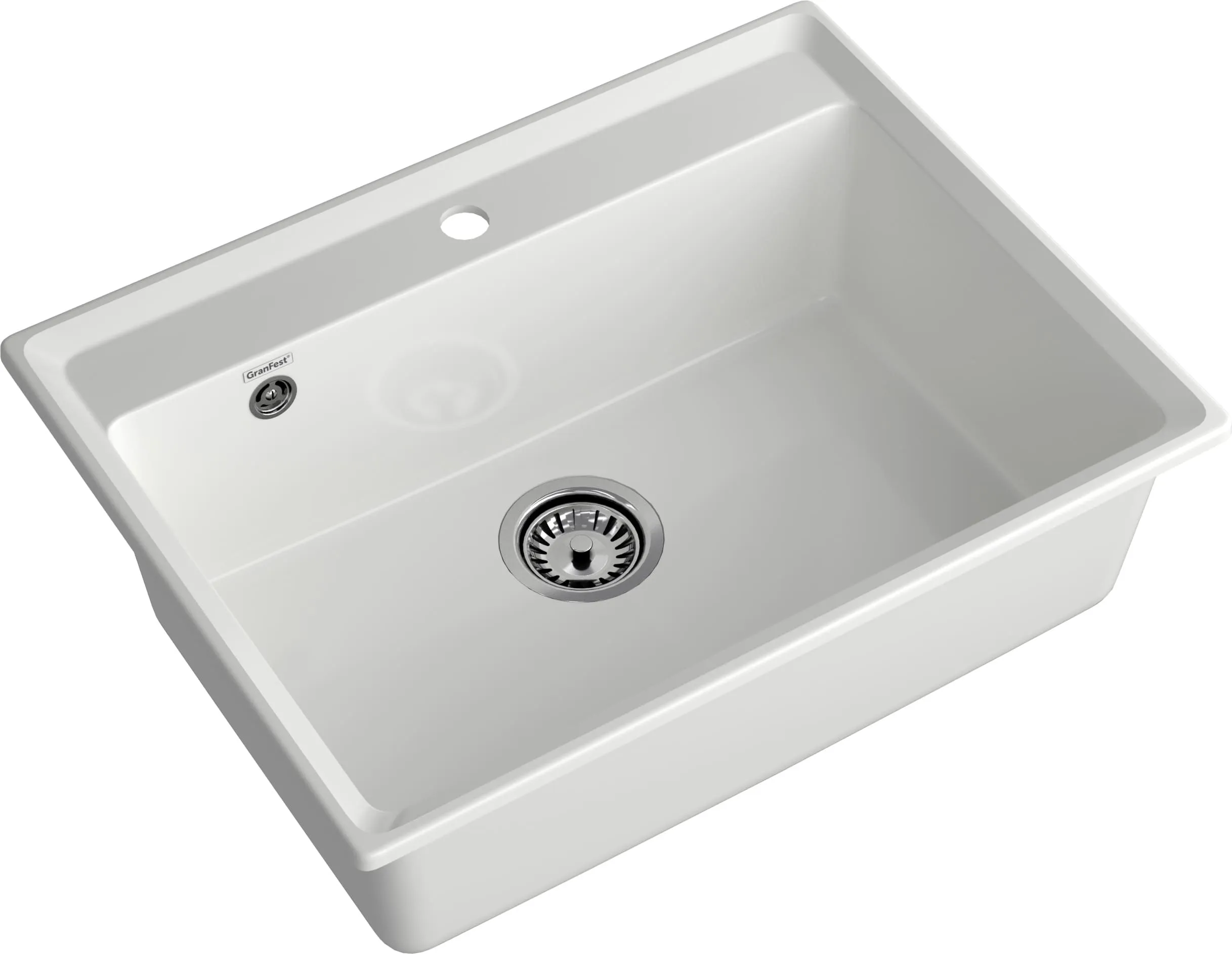 GRANFEST Мойка композит LEVEL, GF-LV-660, чаша 660*500, иней