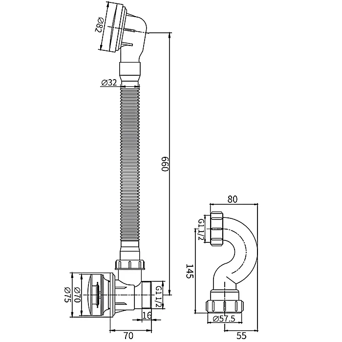 Сифон полуавтомат для ванны FRAP F68 в магазинах СантехГид