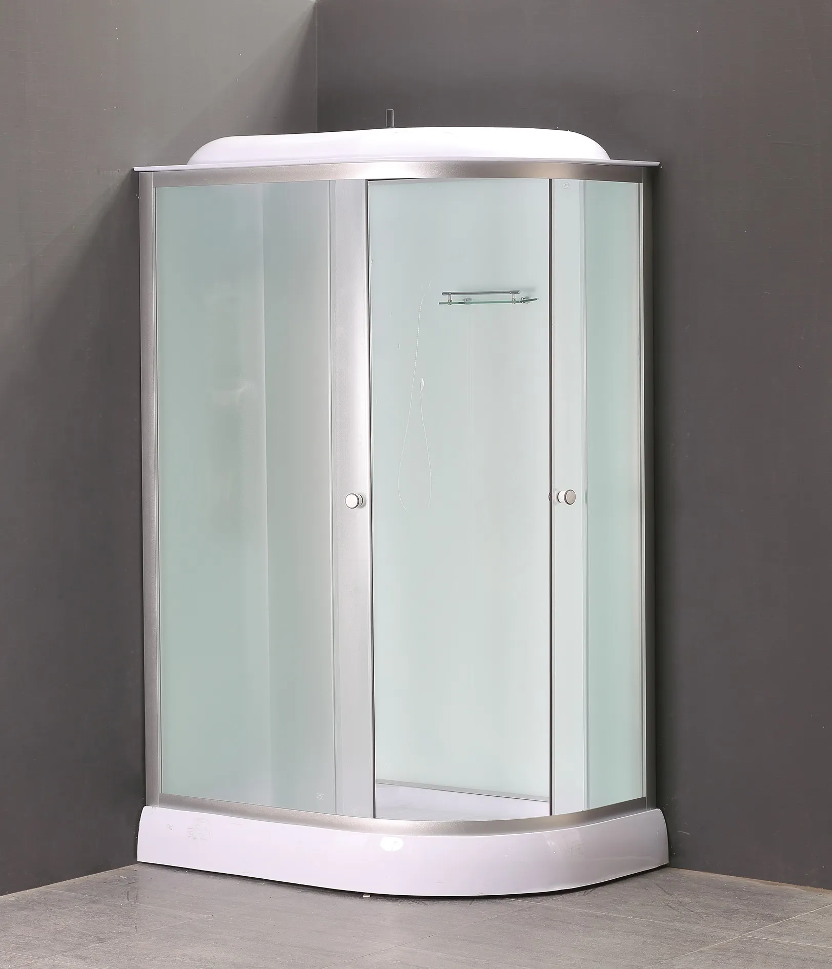 Душевая кабина LORANTO 120х80х215 с низким поддон 13 см, белое закаленное стекло 4 мм профиль хром () CS-66121L F 120