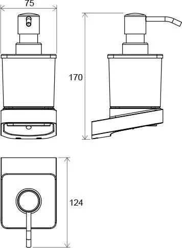 Дозатор для жидкого мыла (стекло) Ravak TD 231, X07P323