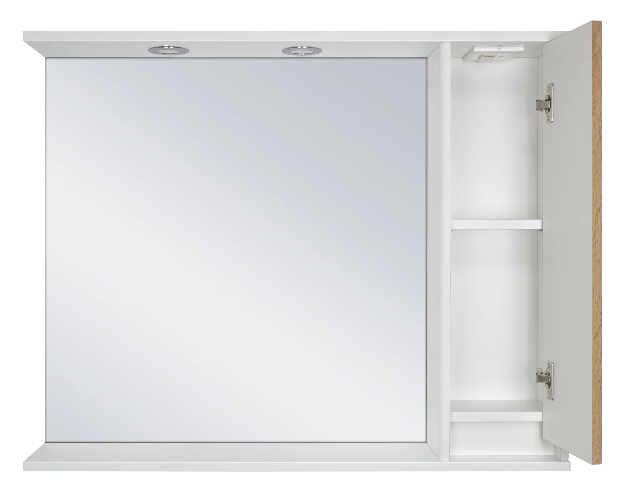 Зеркало-шкаф Адриана - 90 с полочкой правое