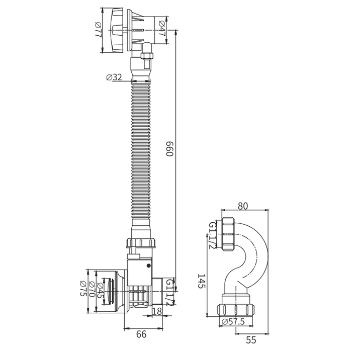 Сифон для ванны автомат сатин золотой FRAP F68-23
