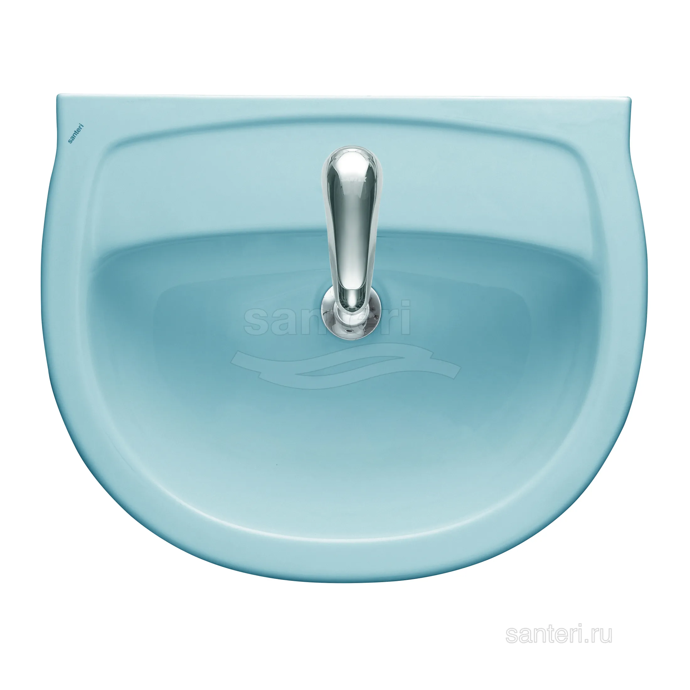 Раковина Santeri Версия с переливом голубой 131115S0611B0 в магазинах СантехГид