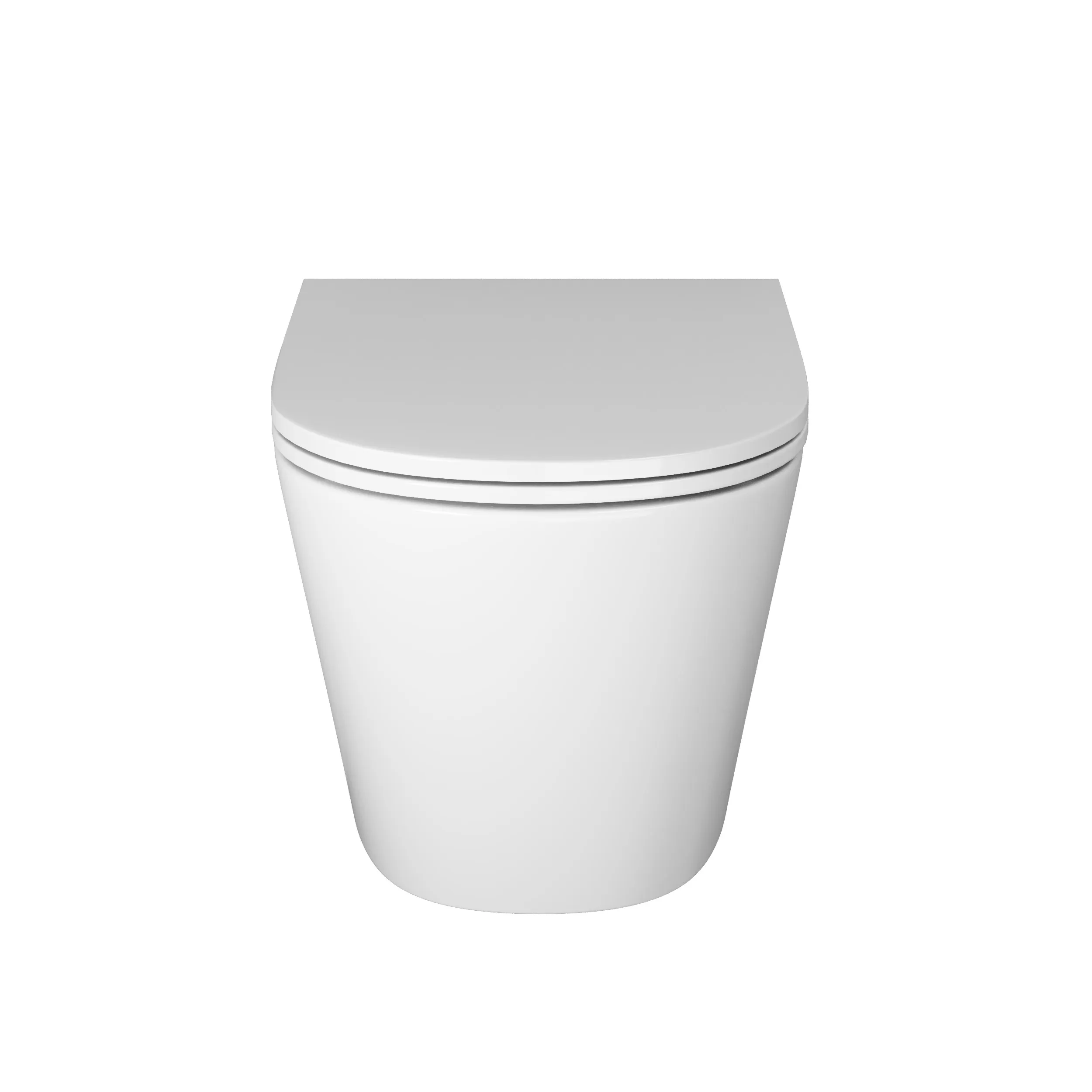 Унитаз подвесной Grossman (540х368х350) безободковый,белый с тонкой крышкой,микролифт,смыв торнадо, GR-4403SQ