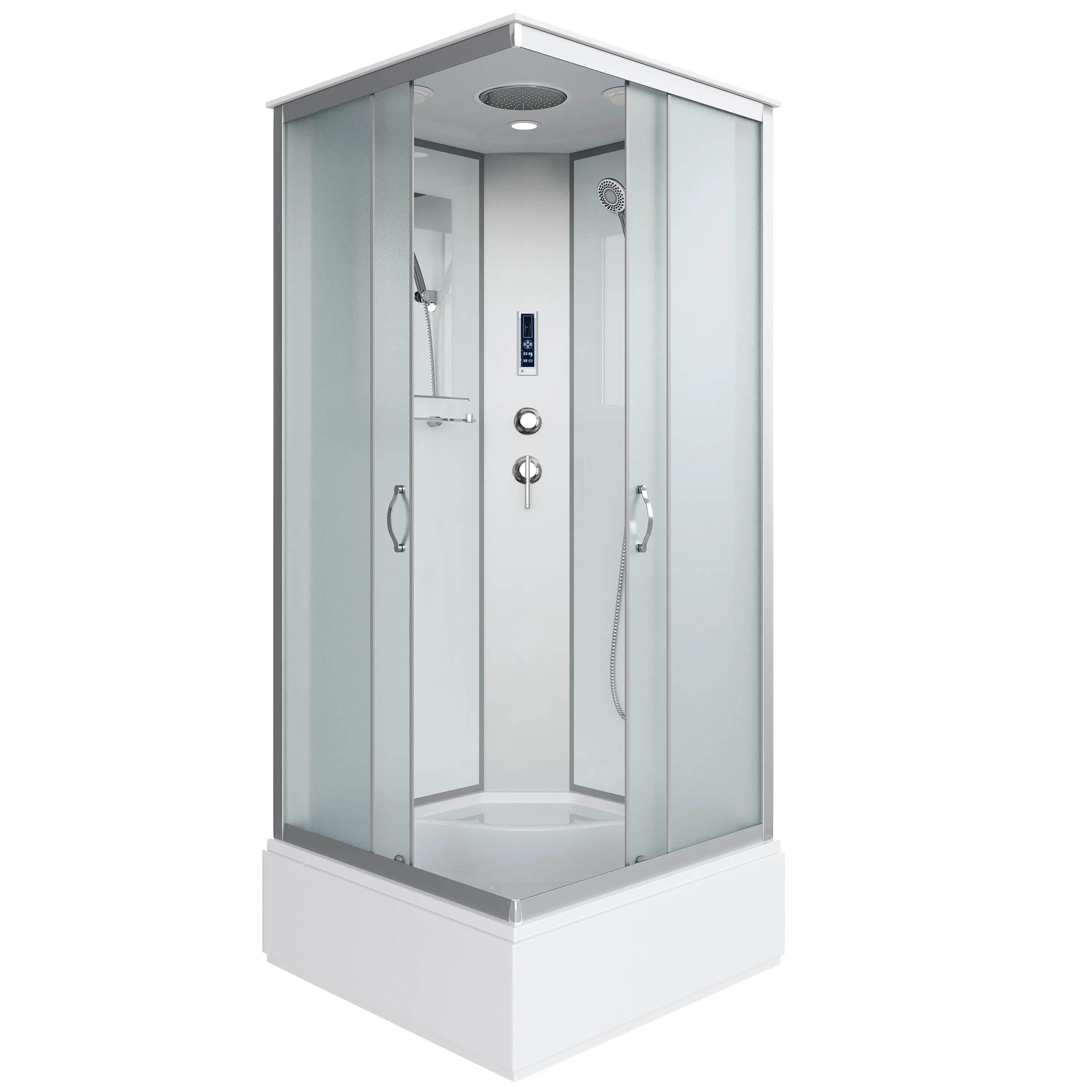 Душевая кабина Niagara Classic NG-1108-14P (90х90х215) средний поддон(26см),стекло матовое,4 места с полкой
