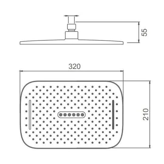 Тропический душ 340*210мм SPLENKA S451.53