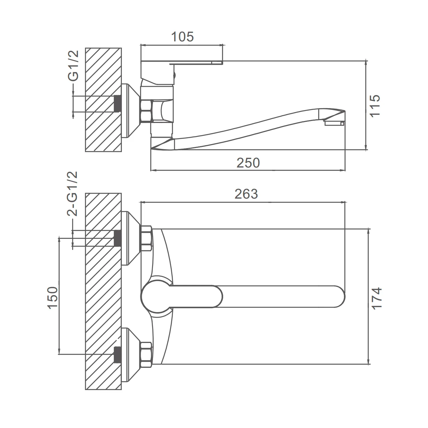 Смеситель Prohanss для кухни