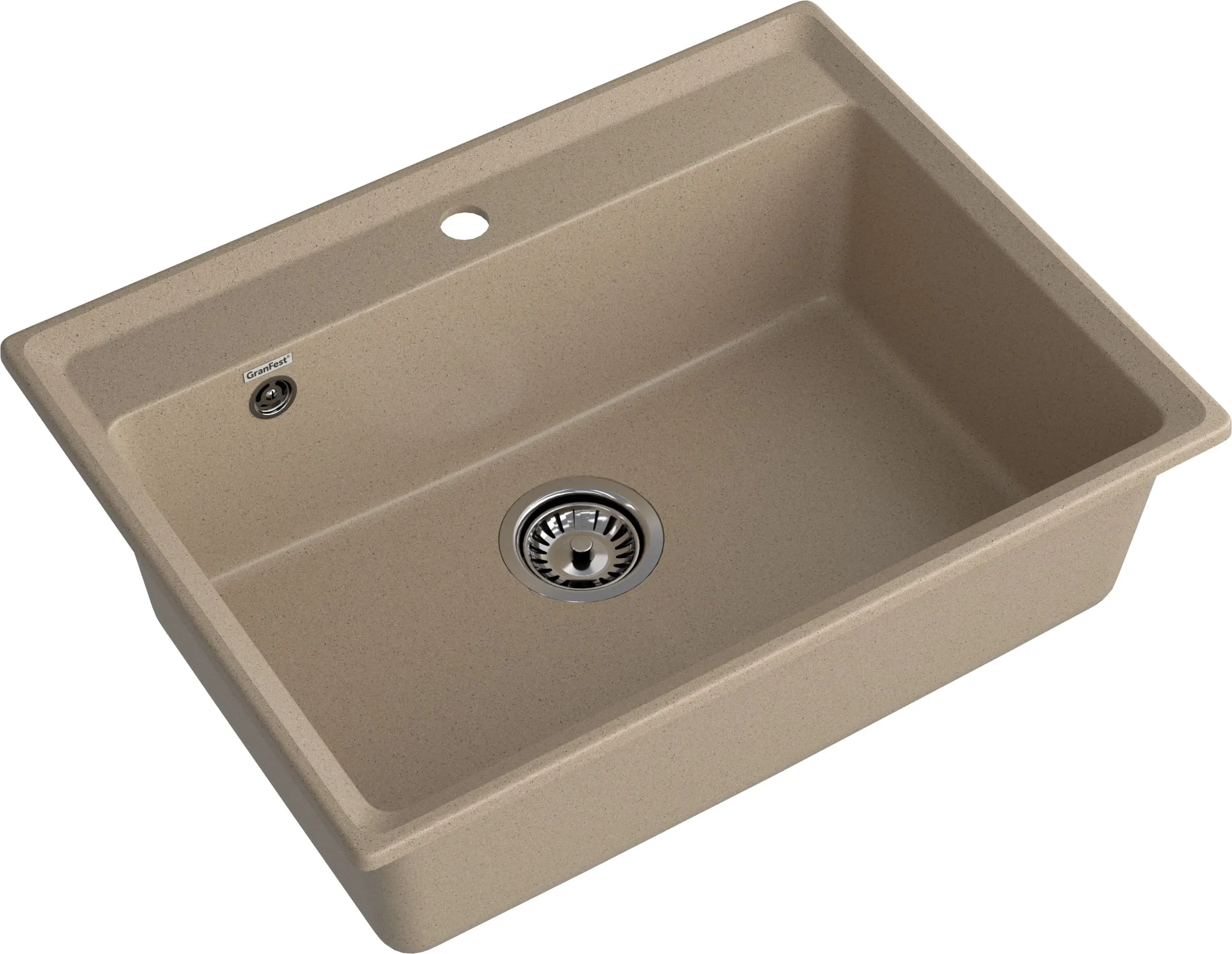 GRANFEST Мойка композит LEVEL, GF-LV-660 , чаша 660*500, песочный