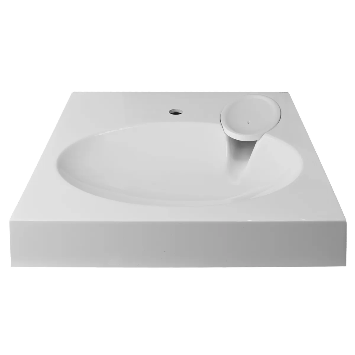 Раковина Azario Elegance NEW 600х600х100 литьевой мрамор, сифон в комплекте, белая () CS00086606 в магазинах СантехГид