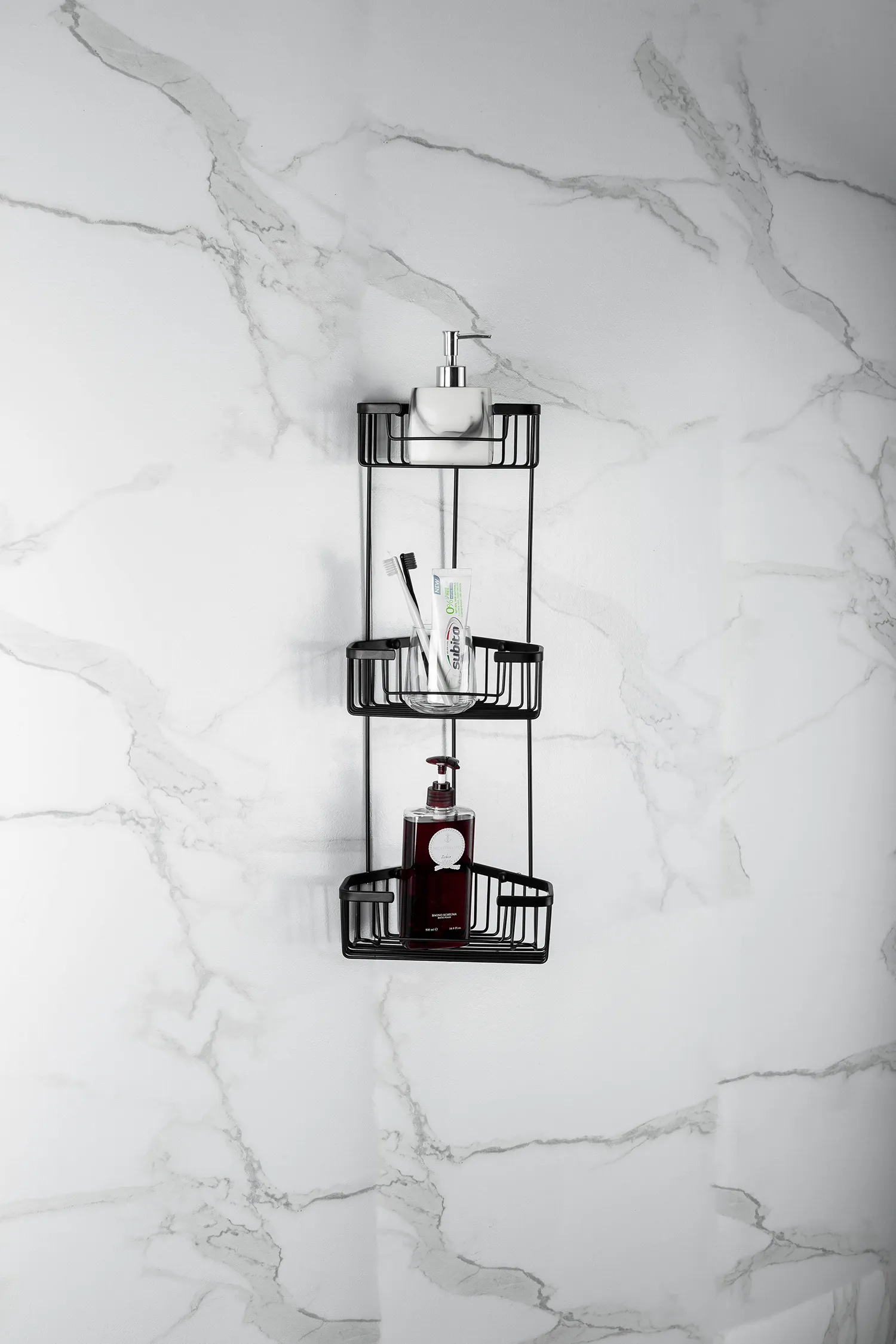 Полка 3-яруса угловая чёрный FRAP F351-26