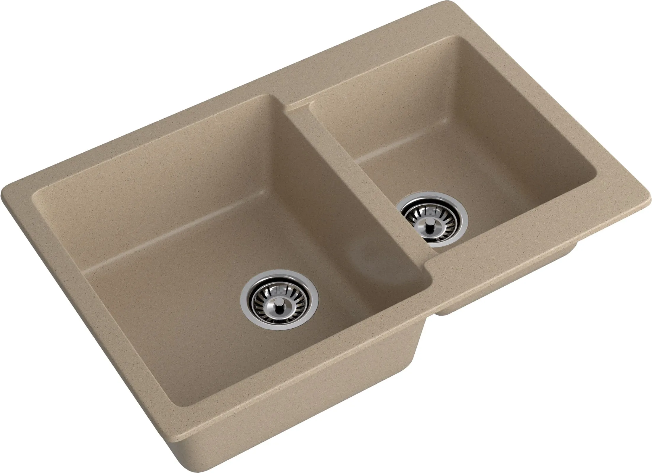GRANFEST Мойка композит PRACTIK GF-P--780K  2 чаши 780*510 мм  песочный   арт.GF-