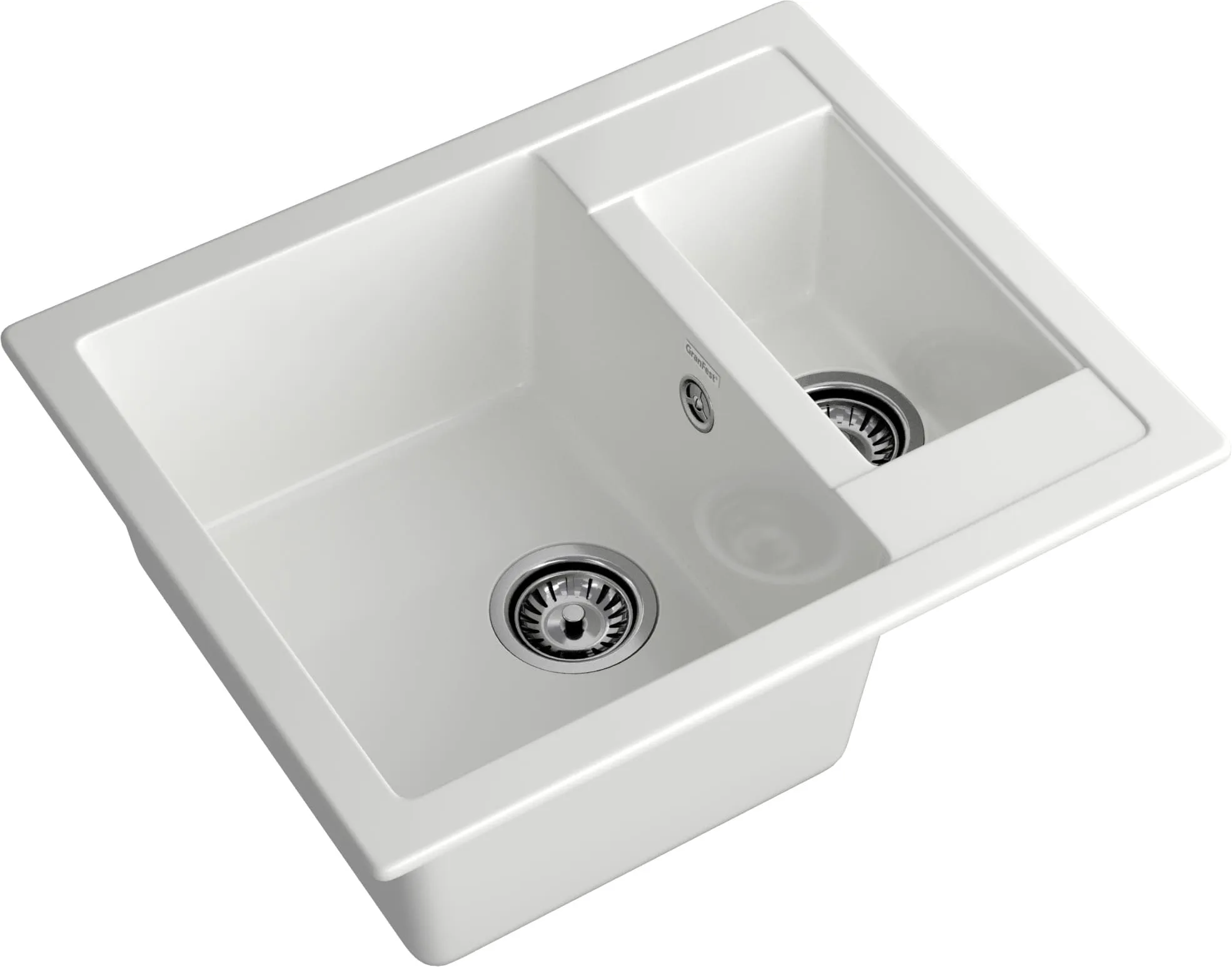 GRANFEST Мойка композит QUADRO GF-Q--610K 1.5-чаши. 610*500мм  иней арт.GF-