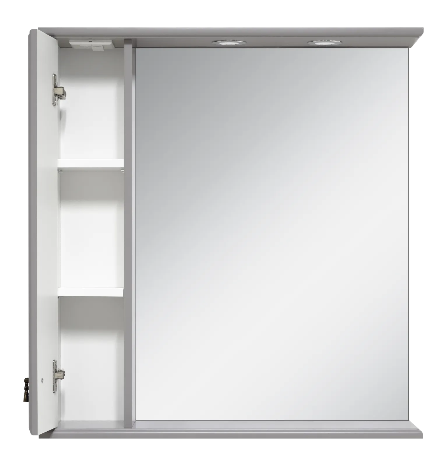 Зеркальный шкаф Misty Лувр 85 левый (серый)