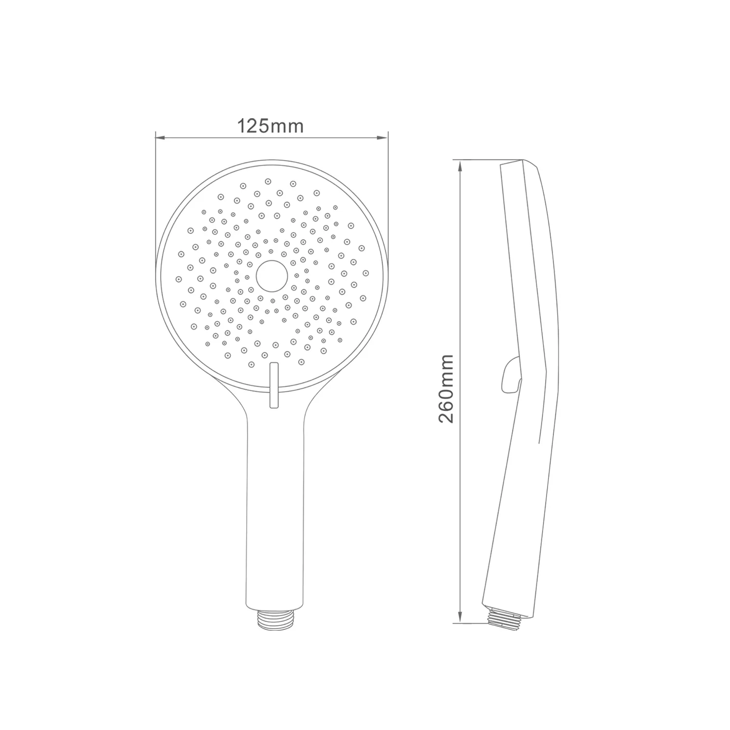 Лейка для душа Splenka 3-х режимная пластик/силикон, хром S450.51