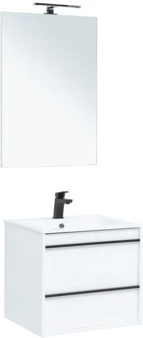 Комплект мебели для ванной Aquanet Lino 60 белый матовый