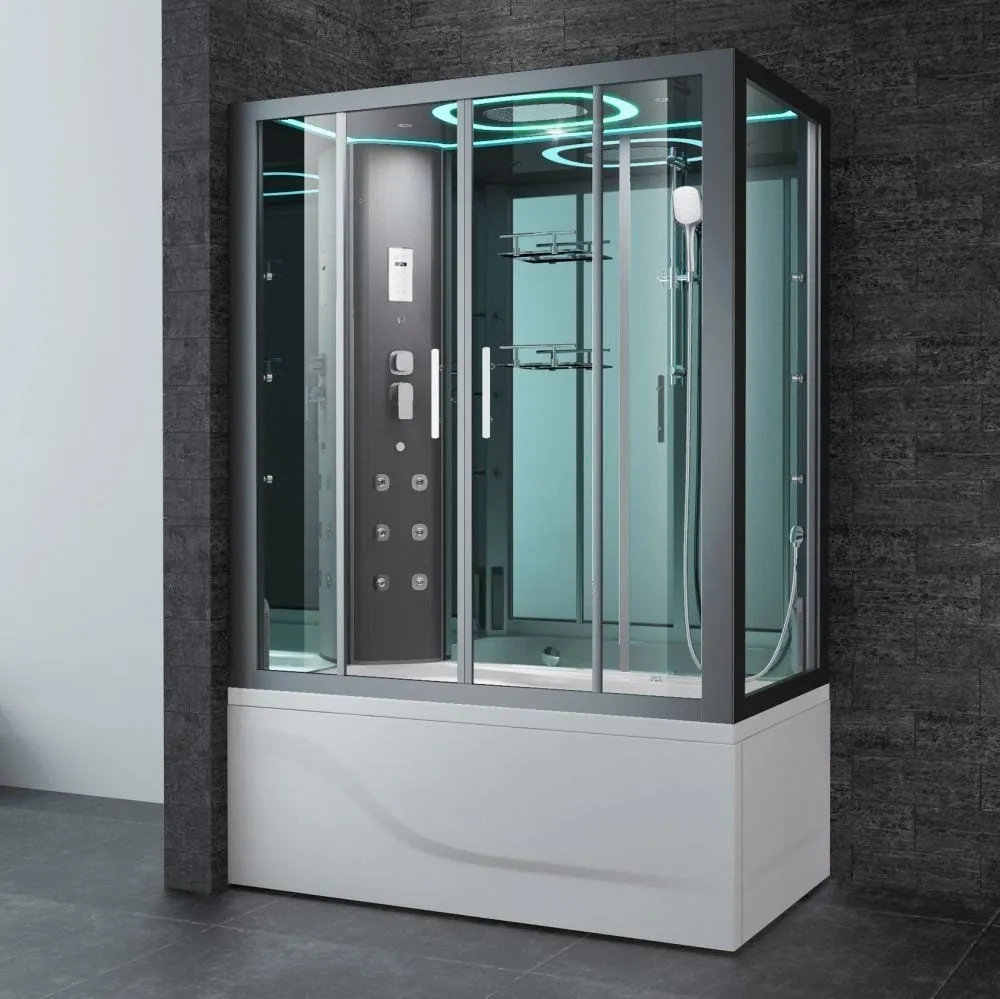 Душ.каб. SSWW (1700х850х2200) С ПАРОМ и гидромассажной ванной (69 см), 3 места BU615L