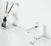 Смеситель для раковины на 9.5-12.5 секунд для экономии воды/Белый /хром